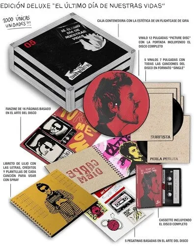 Martin, Dani: El Ultimo Dia De Nuestras Vidas - Deluxe Edition Tour Flightcase Box Set, 12-Inch Picture Disc, Cassette, CD, 5 7-Inch Vinyl Singles, Deluxe Booklet, 5 Stickers & 16-Page Fanzine